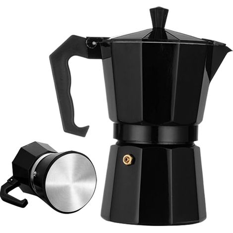 Cafetière moka, poignée anti-brûlure, pour camping et voyage