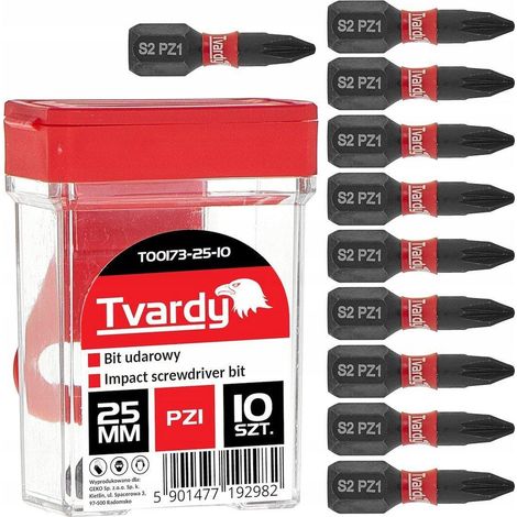 Punta de destornillador tvardy PZ1 acero 25 mm