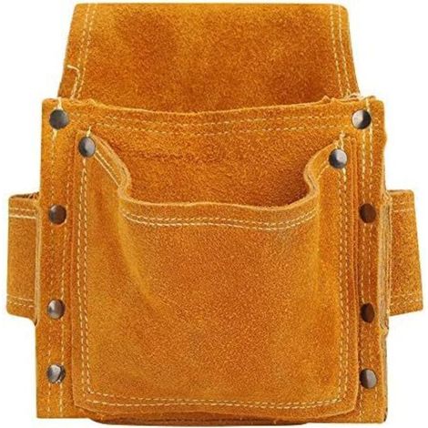 Multifunktionale Werkzeugtasche, Gürteltasche, robuste Werkzeugtasche, Hüfttasche, strapazierfähiges Rindsleder, Werkzeugaufbewahrung (1/4)