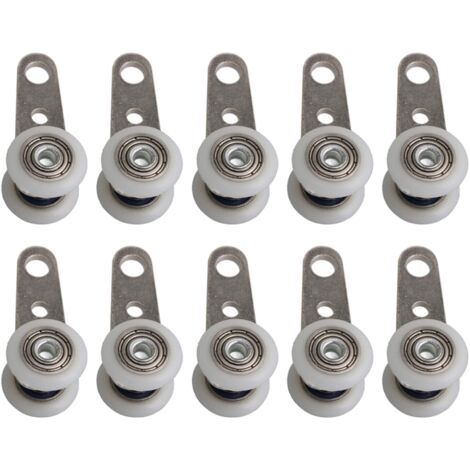Lot de 10 roulettes en métal et plastique 19mm – Charge 20kg – Dimensions 4,5 x 1,9 cm – Pour meubles de bureau et penderies (1/5)