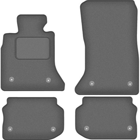 Alfombrillas de velour grafito para BMW 5 F10 sedán (velcro) (2010-2013) (1/5)