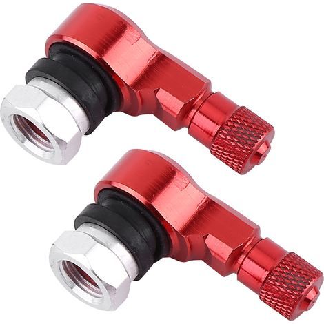 Universelle Aluminium-Motorradfelgen, 2 Stück, 11,3 mm, Reifenventilkappen, rot, 90 Grad (1/5)
