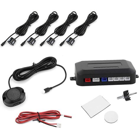 Kit de radar de marcha atrás con sensor de aparcamiento para coche, sistema de sonda con indicador sonoro de advertencia de 12 V (1/5)
