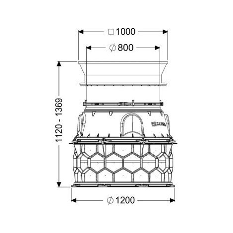 KESSEL 8740143 Module de chambre LW 1000 Dalle de fond