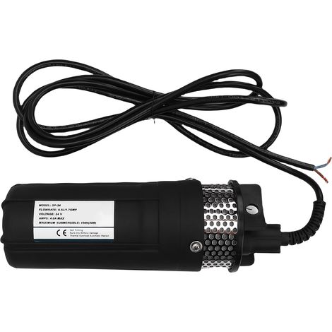 Pompe à eau solaire Submersible, livraison de puits profonds pour étang d'irrigation agricole 96W 230 pieds, levage 1,7 GPM, débit 24V 4A (1/5)