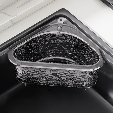 Panier Suspendu Pour Évier - Rangement Égouttant Pour Éponge Et Accessoires De Cuisine - Compatible Robinet - ABS Noir - 24,3 x 15 x 10 cm - 1 Pièce (1/5)