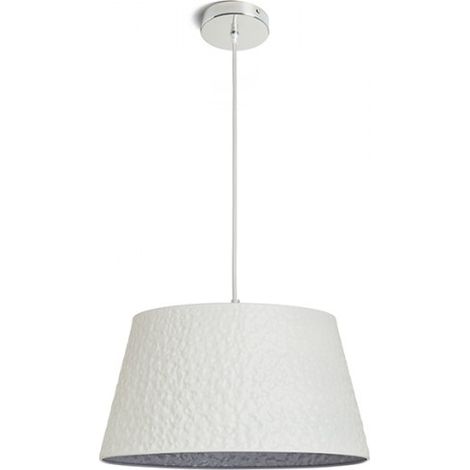 Lampadario BUCKY 40 a sospensione bianco/grigio metallo 230V E27 28W