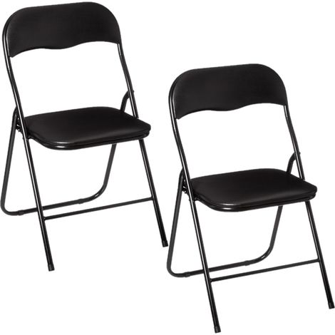 Lot de 2 chaises pliantes en PVC (1/5)