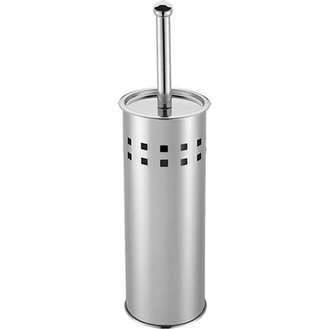 Ensemble d'accessoires de toilette, comprenant une base de toilette, en acier inoxydable, argenté, pour le nettoyage ménager, 39 x 10 x 10 cm. (1/4)