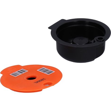 Dosette de Café Réutilisable Filtre avec Brosse Cuillère Accessoire Maison Bureau Café Orange 180ml (1/5)