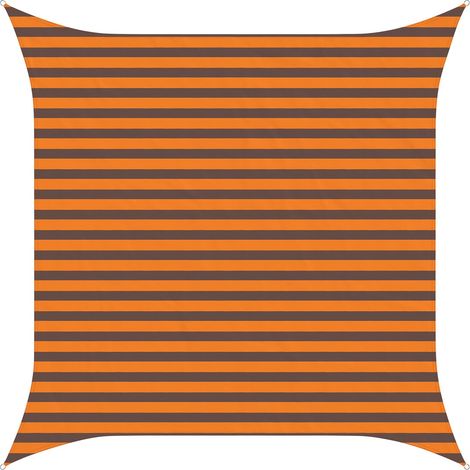 Toldo Vela de Sombra Naranja y Marrón 3 x 3 m vidaXL