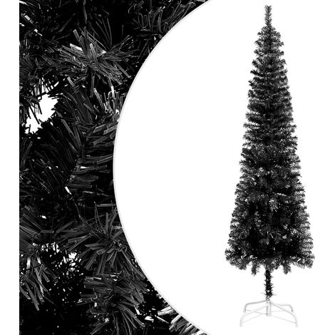 Árbol de Navidad delgado negro 150 cm vidaXL (1/2)