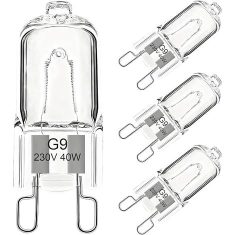 G9 Halogen Oven Light Bulbs 40W 230V Microwave and Oven Light Bulbs 500°C Resistant for G9 Sockets 360° Lighting for Home Applications (1/5)