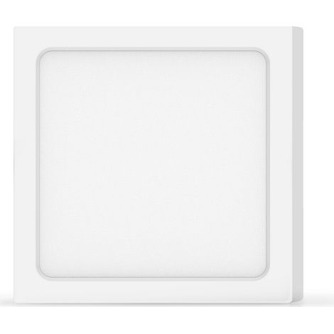 Plafoniera Led slim 18W Bianca Quadrata Bianco freddo 6500K Aigostar