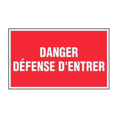 Panneau Danger défense d'entrer - Rigide 330x200mm - 4160160 (1/2)