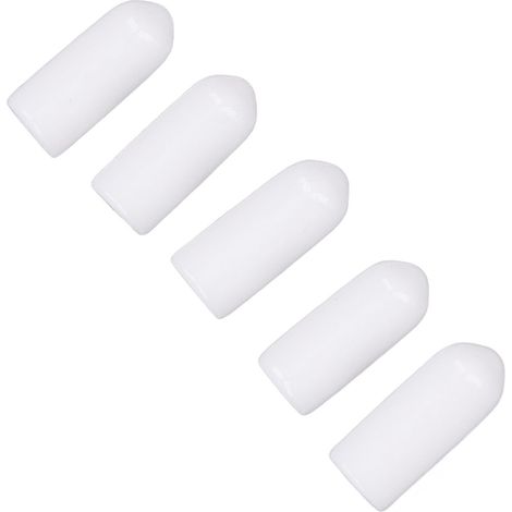 Weiße PVC-Schutzkappen, 100 Stück, flexible, alterungsbeständige, flammhemmende Kappen, Sicherheitskappen für Schrauben, Durchmesser 4,5 mm, flammhemmend, für den Innen- und Außenbereich. (1/5)