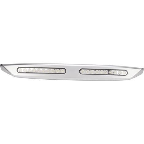 Barre lumineuse pour camping-car, 20 LED, éclairage extérieur étanche 12 V pour auvent de porche, yachts et caravanes, couleur argent. (1/5)