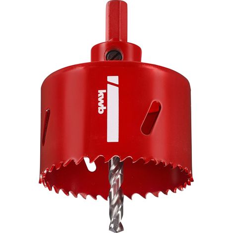 Scie cloche bi-métal HSS Ø 65 mm à denture progressive Vario, haute précision, queue six pans, profondeur de coupe 38 mm et foret de centrage (1/5)