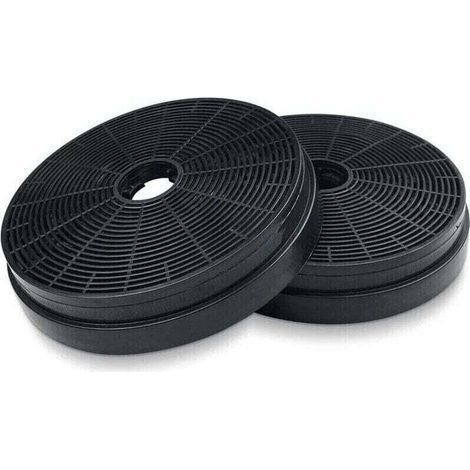 2 filtres pour hotte aspirante, Ø 175 mm, filtre à charbon actif, hotte aspirante de cuisine, filtre de recirculation, filtre de rechange, filtre de recirculation pour Respekta Miz0031, Klarstein, Pkm (1/4)