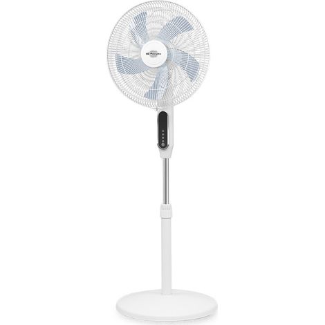 Orbegozo ventilador de pie SF 2040, 3 velocidades, 3 modos, temporizador, altura regulable, oscilante, cabezal inclinable, mando a distancia, 40 cm diámetro, 55 W