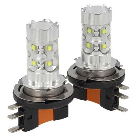 Lampada Led H15 Biluce 50W 12V Canbus Luci Marcia Diurne Bianco VW Golf 6 7 MK6 Tiguan Audi A6 Fiat Ducato Ford Kuga (1/2)