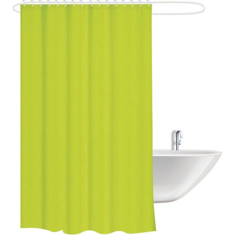 1 Doublure de rideau de douche PEVA, 12 œillets antirouille, imperméable, pour baignoire et cabine jusqu'à 180 cm (1/5)