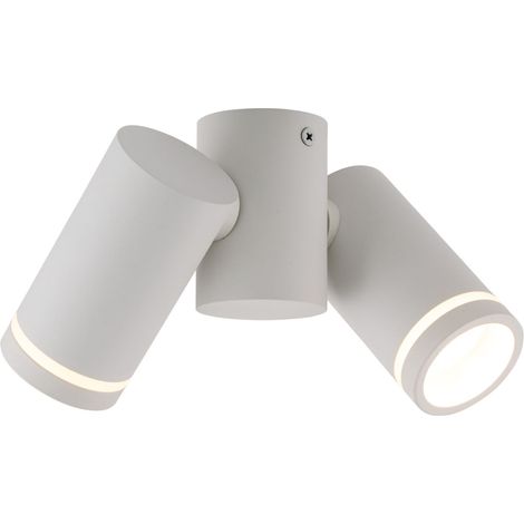 Deckenspot Metall verstellbar Weiß GU10 2-flammig Modern Spot Lampe Decke