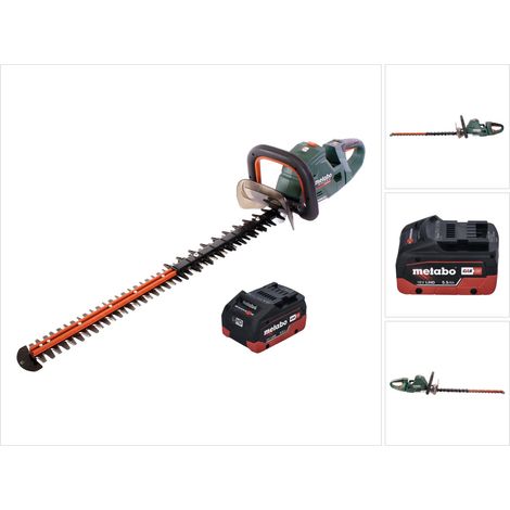 Metabo HS 18 LTX BL 75 Taille-haie sans fil 18 V 75 cm Brushless + 1x batterie 5,5 Ah - sans kit de chargement