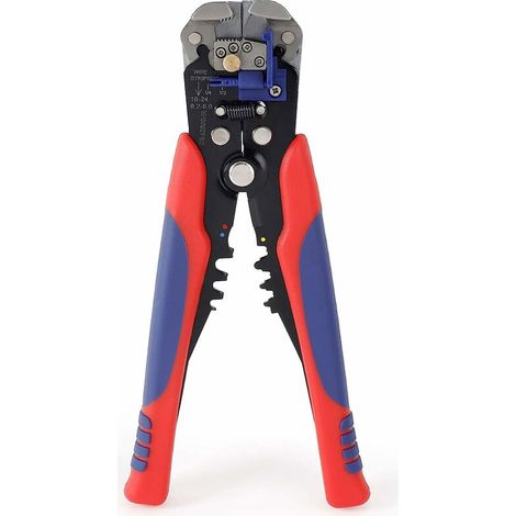 Workpro – Pince à dénuder automatique 200 mm – Dénudage AWG 22-10 (0,2-6,0mm²) – Poignée ergonomique antidérapante – Coupe et sertissage câbles (1/5)