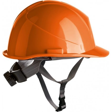Casco de HDPE con barboquejo y rosca SAFETOP ER-Safety Naranja