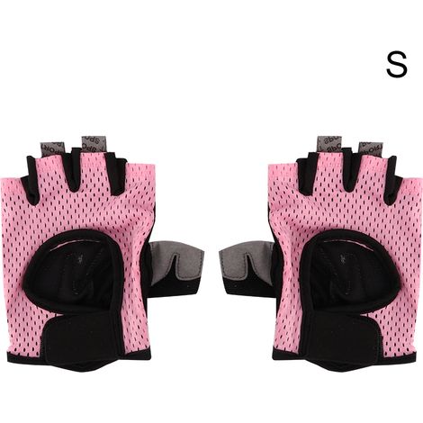 Gants de fitness respirants et élastiques pour cyclisme, sport, entraînement antidérapants, demi-doigts (S) (1/5)