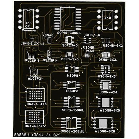 Carte adaptateur de lecture/écriture BIOS 22-en-1 T22 Burn Seat WSON8 QFN8 Test Seat 4 x 4 ROM Error-JBMEDIA (1/4)