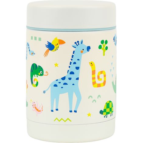 A little lovely company - Insulated food jar - Stainless steel Jungle - 8 x 12 x 8 cm