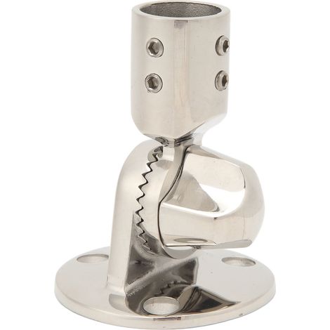 Support de Montage pour Antenne Bateau en Acier Inoxydable, Collier de Fixation Orientable 180° à Crémaillère pour Mât, Pince de Montage Marine pour Voilier, Yacht, Caravane, Camping-Car (1/5)