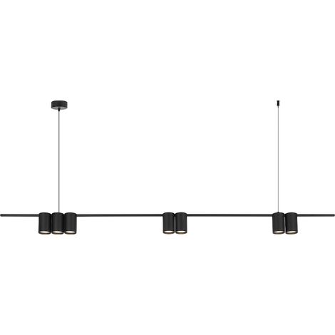 Lampada a sospensione (a striscia) Genesis nera 7xGU10 (1/5)