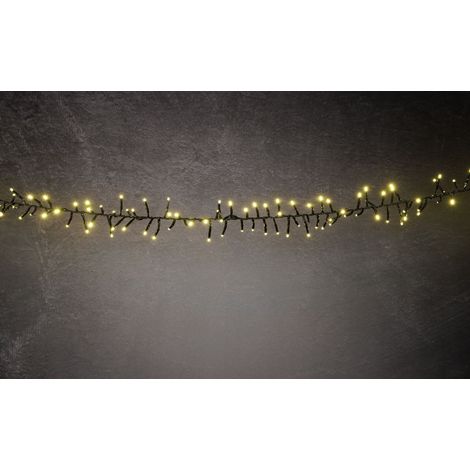 TrendLine LED-Lichterkette Cluster Außen 4,5 m warmweiß-schwarz mit Timer, Dimmer Lichterketten (1/3)