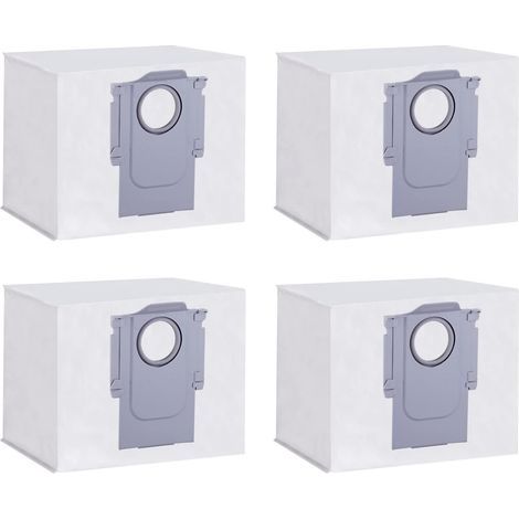 Lot de 4 sacs à poussière pour Roborock S8+/ S8 Pro Ultra/ S7 MaxV Ultra/ S7 Pro Ultra/ Q7+/ Q7 Max+/ Q8 Max+/ Q5 Pro+ Station d'aspiration d'aspirateur, sacs de rechange pour aspirateur (1/5)