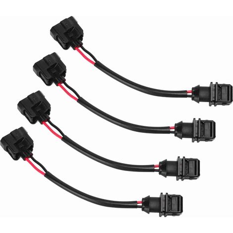 Ortviai Faisceau de Conversion Injecteurs Carburant OBD1 vers OBD2 – 4 Pièces pour Honda Civic, Integra & Prelude (1988–1995)