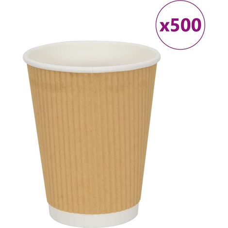 Pappbecher 500 Stk. 12oz 300ml Braun