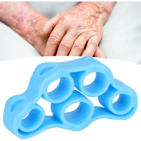 Anneau de musculation pour doigts et poignets, anneau de résistance bleu portable pour renforcement musculaire (1/5)
