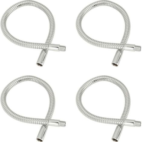 Lampada a collo di cigno a LED da 4 pezzi, lampada da tavolo, accessori per lampade, tubo in metallo cromato da 35 cm