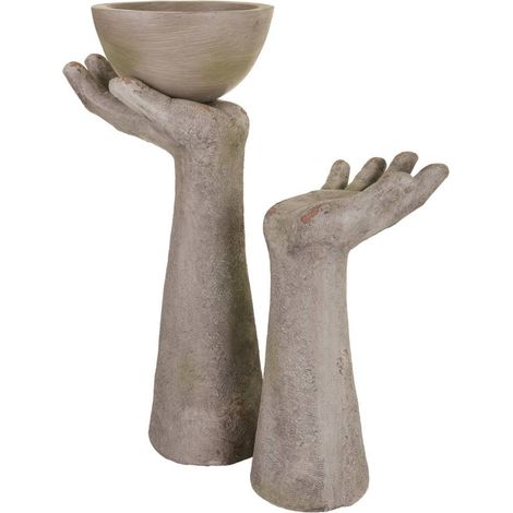 Manos deco magnesio 27x20x51h-50x20x51 Gris