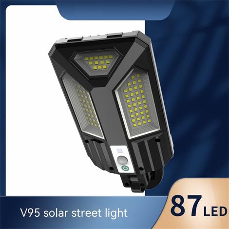 Lampe Solaire Extérieure - 4,1 W - Détecteur De Mouvement - Télécommande - Pour Éclairage De Rue Jardin Terrasse - 1 Pièce (1/5)
