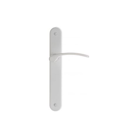 Quincadeco – Poignée de porte coulissante en aluminium blanc – Finition peinture époxy résistante – Entraxe 195mm – Carré 7mm pour portes 38 à 46mm