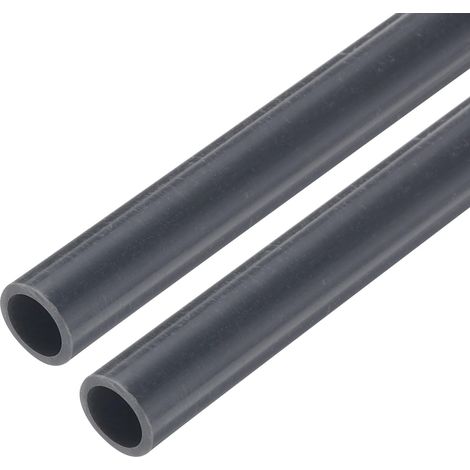 Tuyau Rigide PVC Tuyau Rond Matériel 7mm ID 9mm OD 9" Longueur Gris Foncé Haute Résistance pour D'Eau, Artisanat, Gainage Câble 2Pièces (1/5)