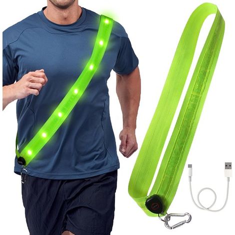 Lampe de course à pied et de cyclisme réfléchissante, éclairage de sécurité pour activités nocturnes et déplacements extérieurs (1/5)