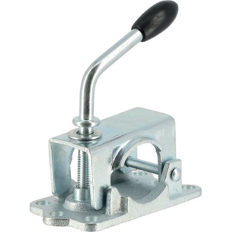 Bride Pour Roue Jockey - 1 Pièce - Ø 48 Mm - Platine Acier 125 X 70 Mm Épaisseur 5 Mm - Fixation Multipoints (1/5)