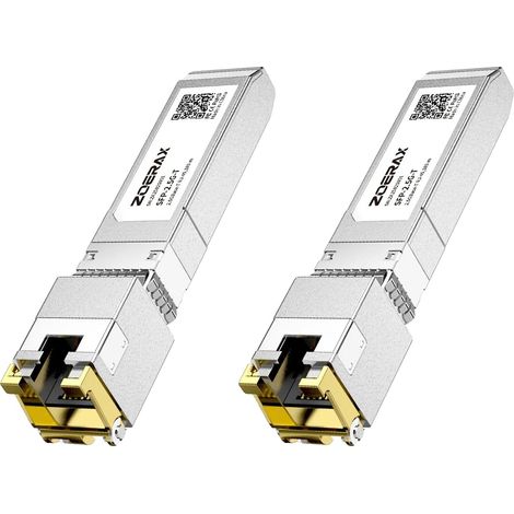 Module Cuivre SFP+, Compatibilité 10G/2.5G/1.25G, Design Durable, 2pcs 2.5G (1/2)