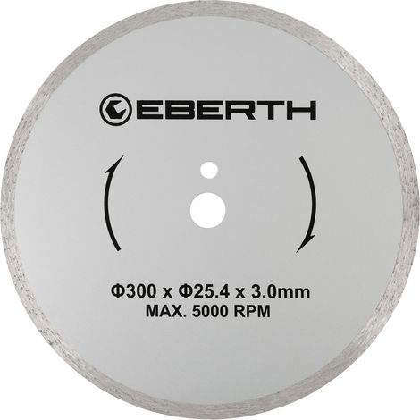 Eberth – Disque diamant Ø300mm pour béton et carrelage – Épaisseur 3mm – Alésage 25,4mm – Coupe nette sans éclat (1/2)