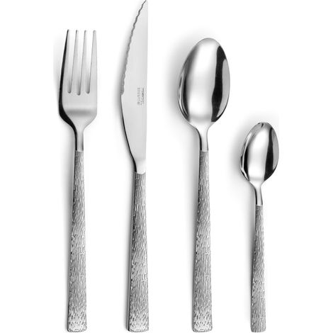 Ménagère 24 couverts Acier Pour 6 personnes, Inox